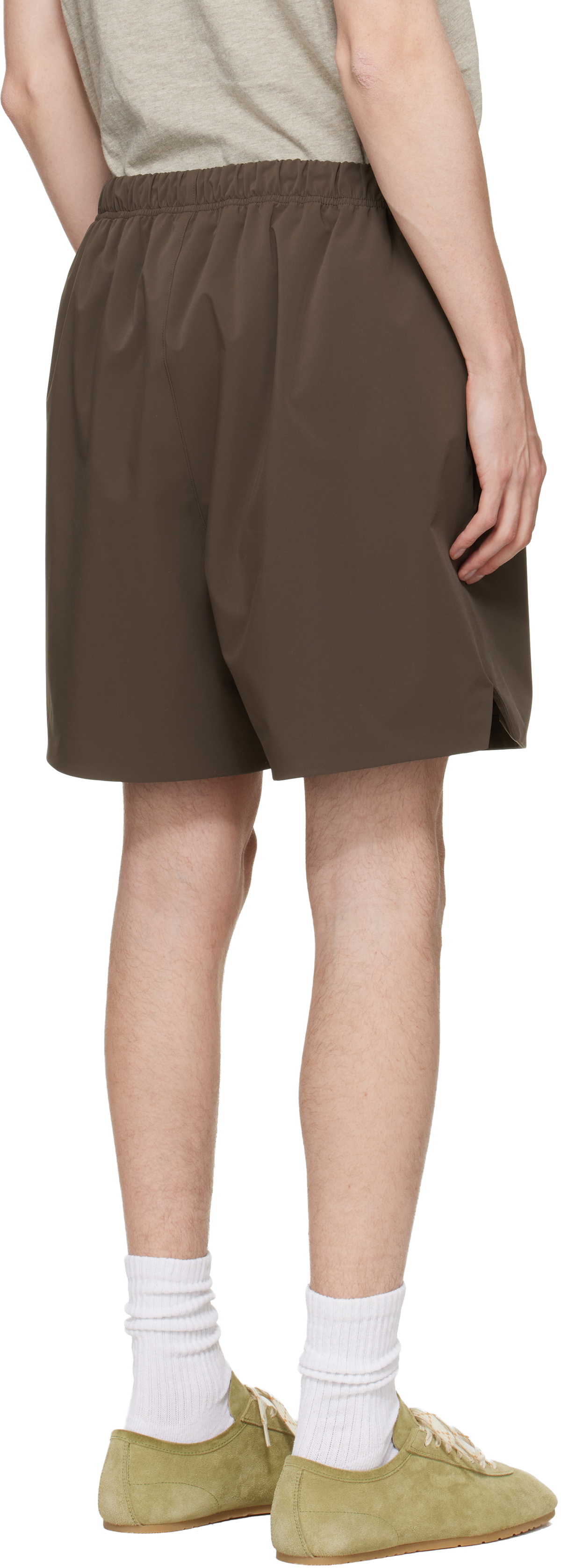 Fear of God ESSENTIALS Brown Active Trace Classic Split Shorts