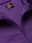 Needles - Logo-Embroidered Webbing-Trimmed Tech-Jersey Track Jacket - Purple