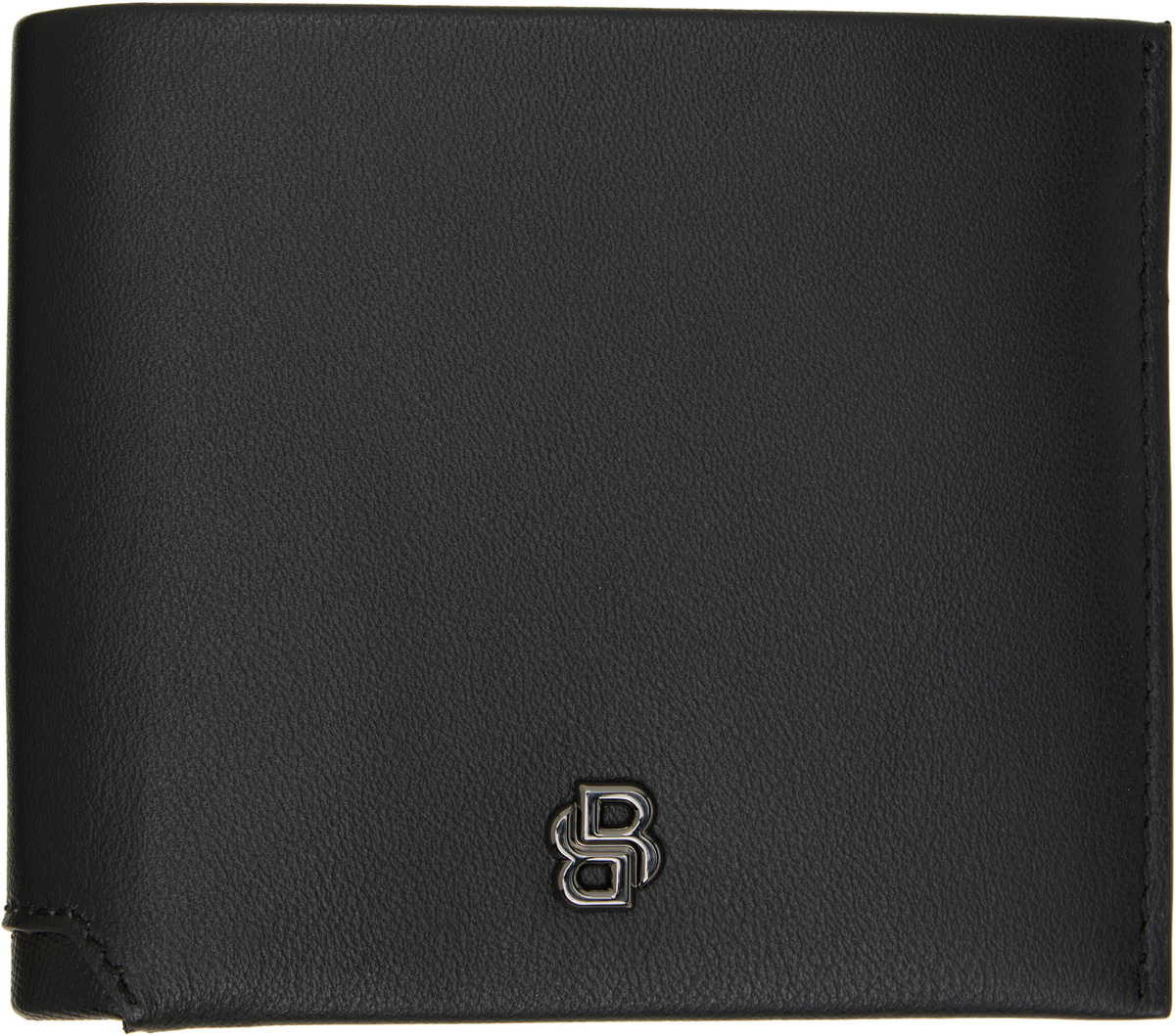 BOSS Black Goatskin Bifold Wallet