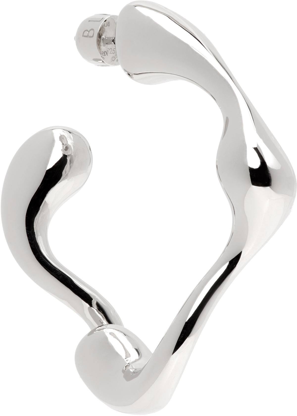 Maria Black Silver Splash Hoop Single Earring