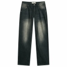 Dime Women's Relaxed Denim Pants in Sandblasted Black