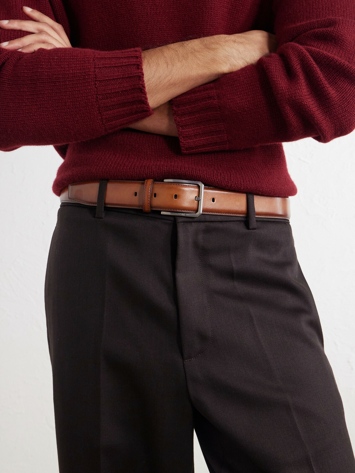 Berluti - 3.5cm Venezia Leather Belt - Brown