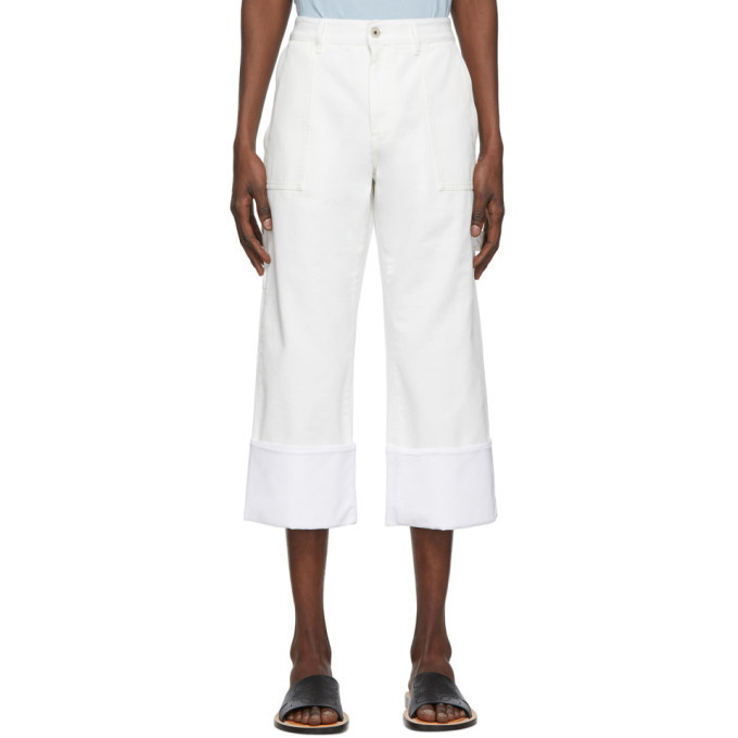 Photo: Loewe White Turn Up Patch Pocket Trousers