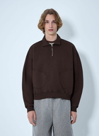 Brain Dead Half-Zip Collared Sweatshirt
