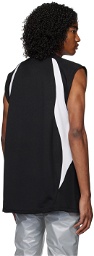424 Black & White Embroidered Tank Top