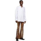 Versace Beige and Black Leopard Trousers