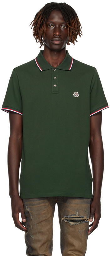 Photo: Moncler Green Patch Polo