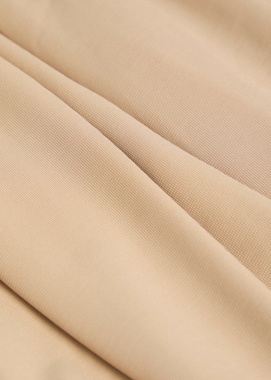 Tove Ouida Ruched Stretch-jersey Midi Dress Beige