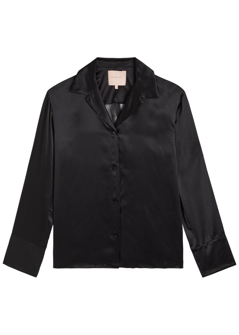 Roksanda Delan Silk-satin Shirt Black