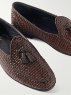 Rubinacci - Marphy Woven Leather Tasselled Loafers - Brown