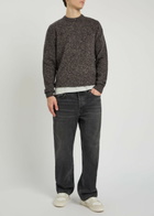 Fred Perry Logo-embroidered Wool-blend Jumper Navy