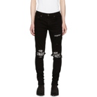 Amiri Black Bandana Crystal Jeans