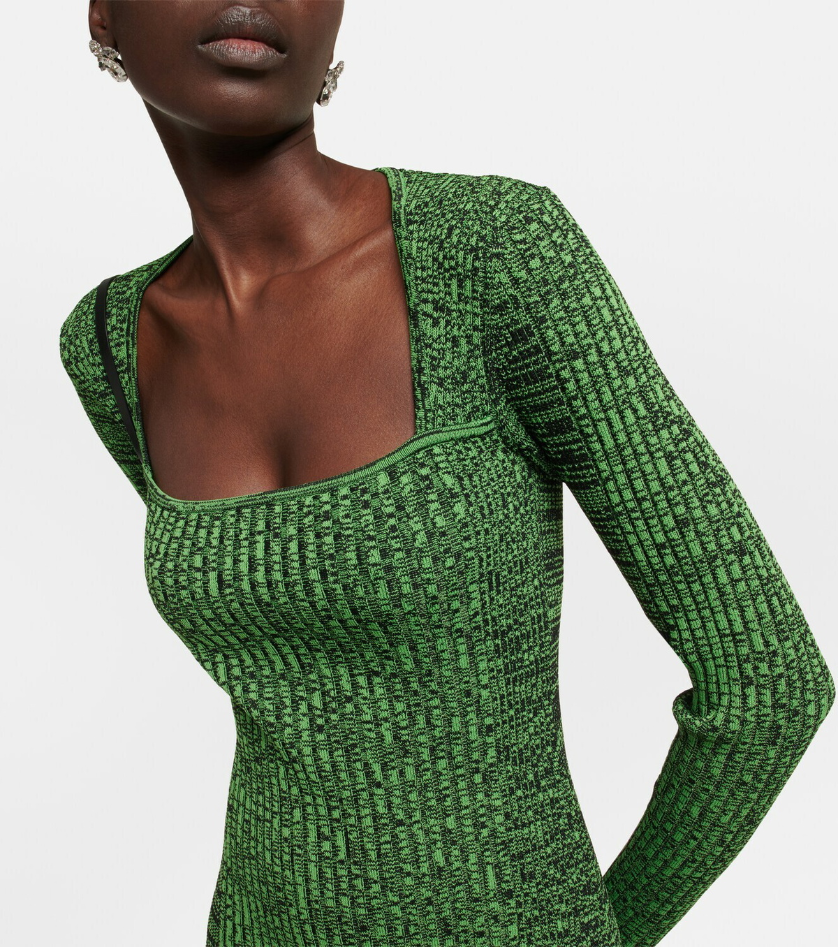 Ganni Ribbedknit midi dress GANNI