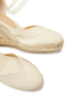 Castañer Chiara 80 Canvas Wedge Espadrilles Ivory