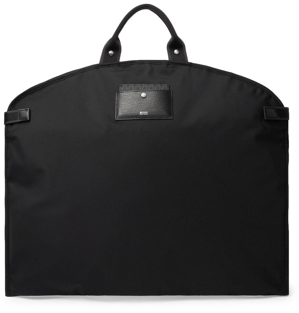 HUGO BOSS - Leather-Trimmed Garment Bag - Black Hugo