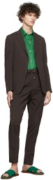Isaia Brown Cotton Trousers