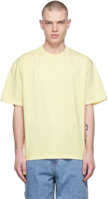 Photo: AMOMENTO Yellow Garment Dyed T-Shirt