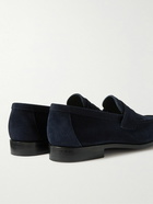 George Cleverley - Cannes Suede Penny Loafers - Blue