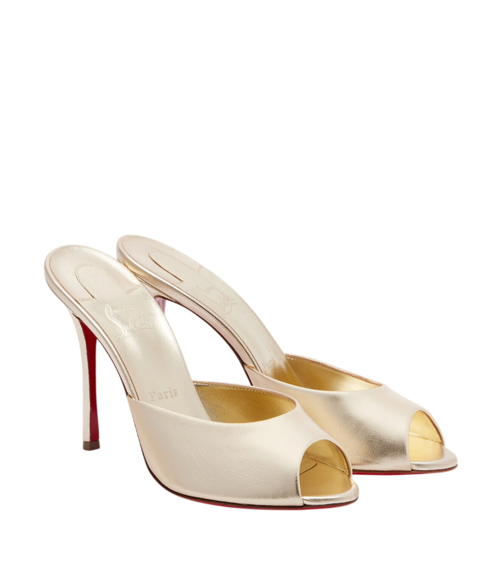 Photo: Christian Louboutin Me Dolly metallic leather mules