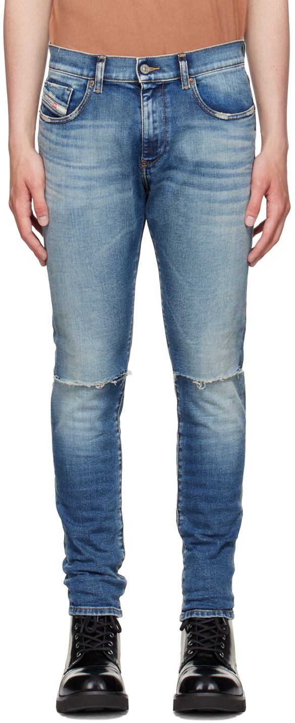 Diesel Blue Slit Jeans Diesel