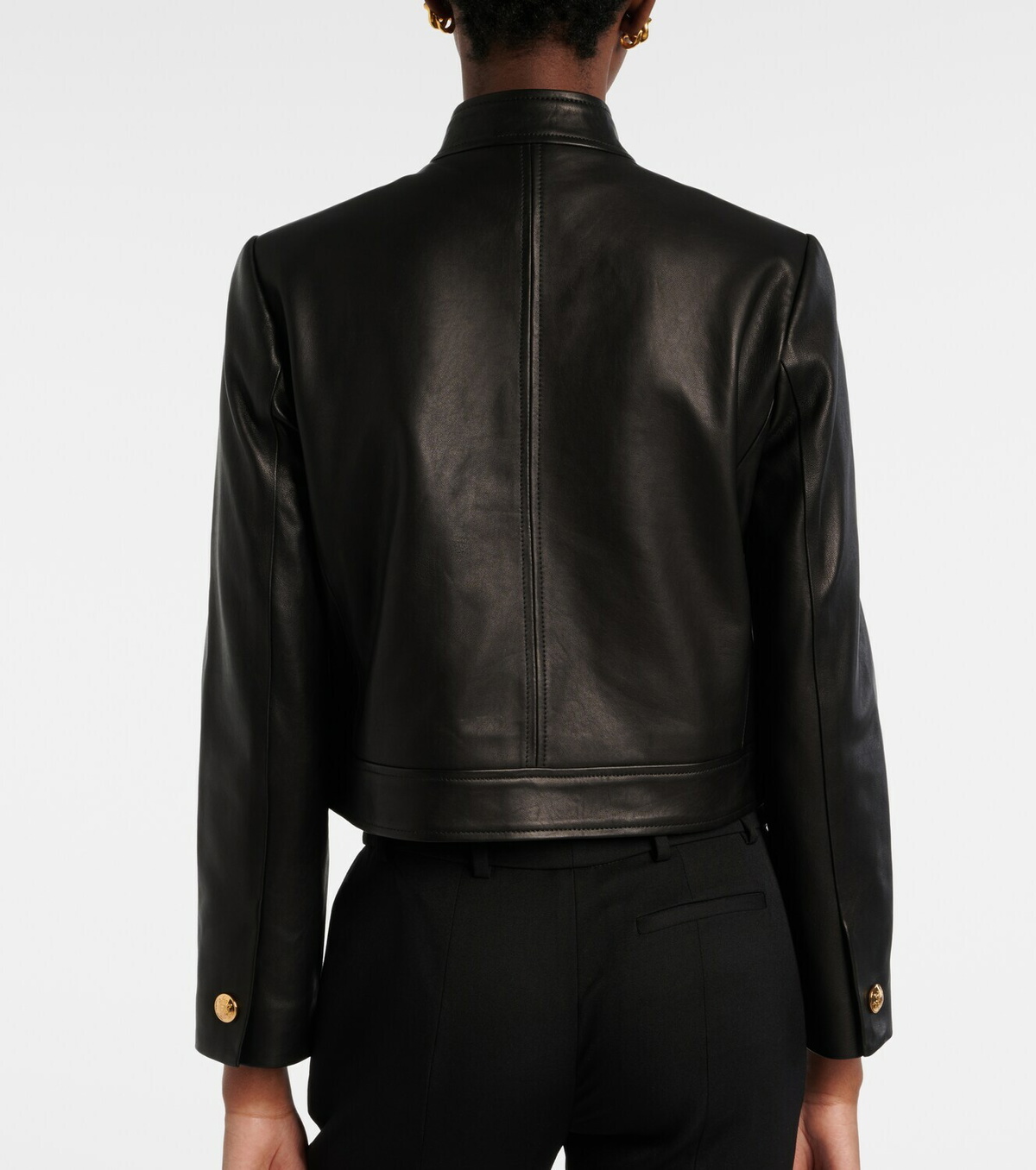 Nili Lotan Hadley cropped leather jacket