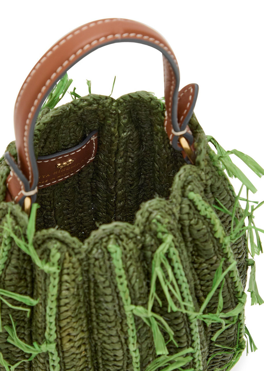 Anya Hindmarch Cactus Raffia and Leather Cross-body bag - Khaki - One Size
