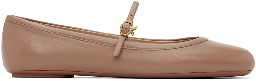 Gianvito Rossi Pink Carla Ballerina Flats Gianvito Rossi