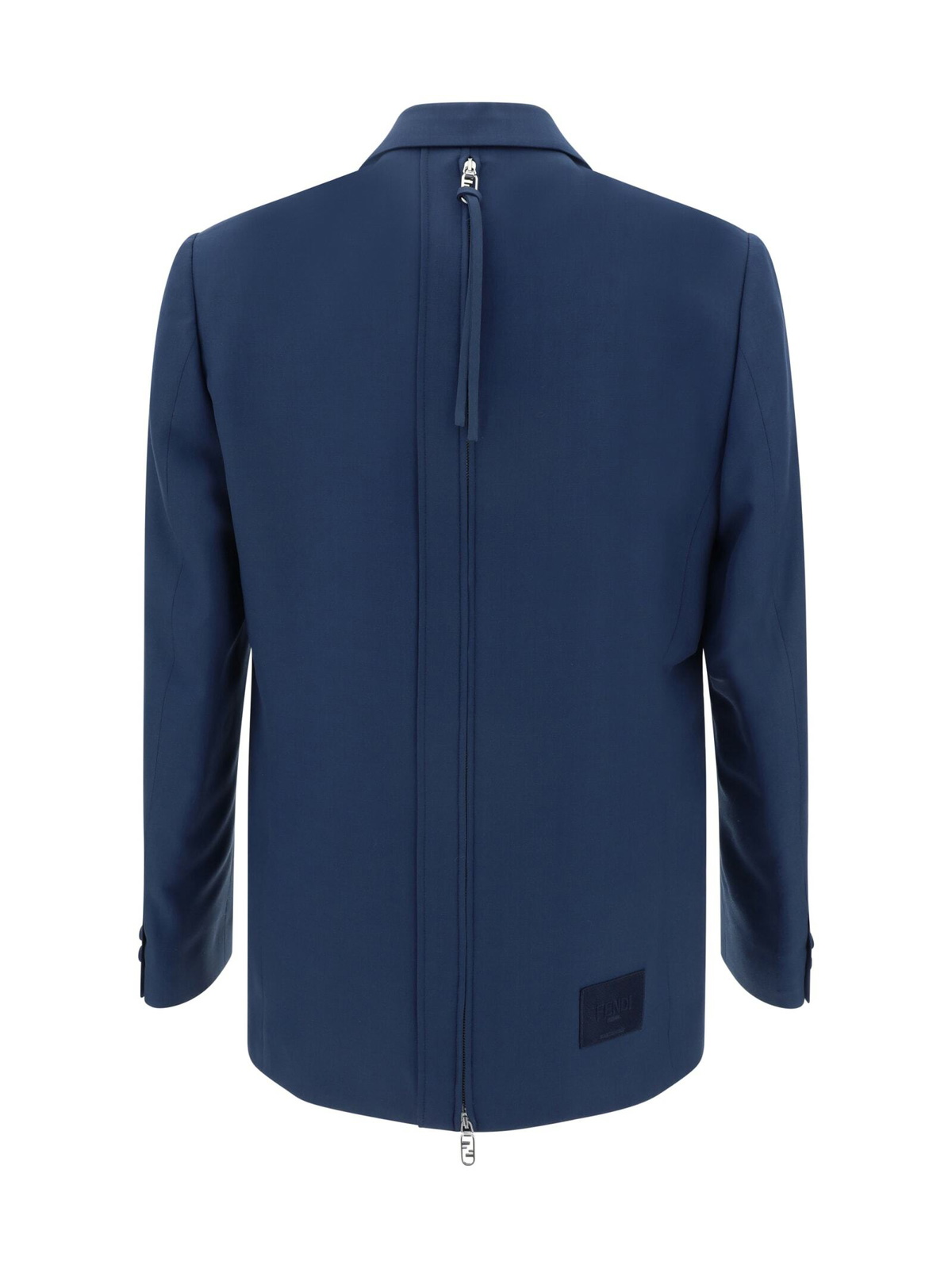 Fendi Orange Fleece Wool Blazer