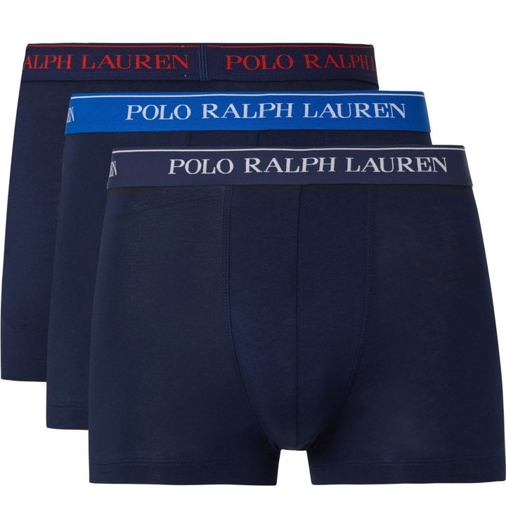 Photo: Polo Ralph Lauren - Three Pack Stretch-Cotton Jersey Boxer Briefs - Black