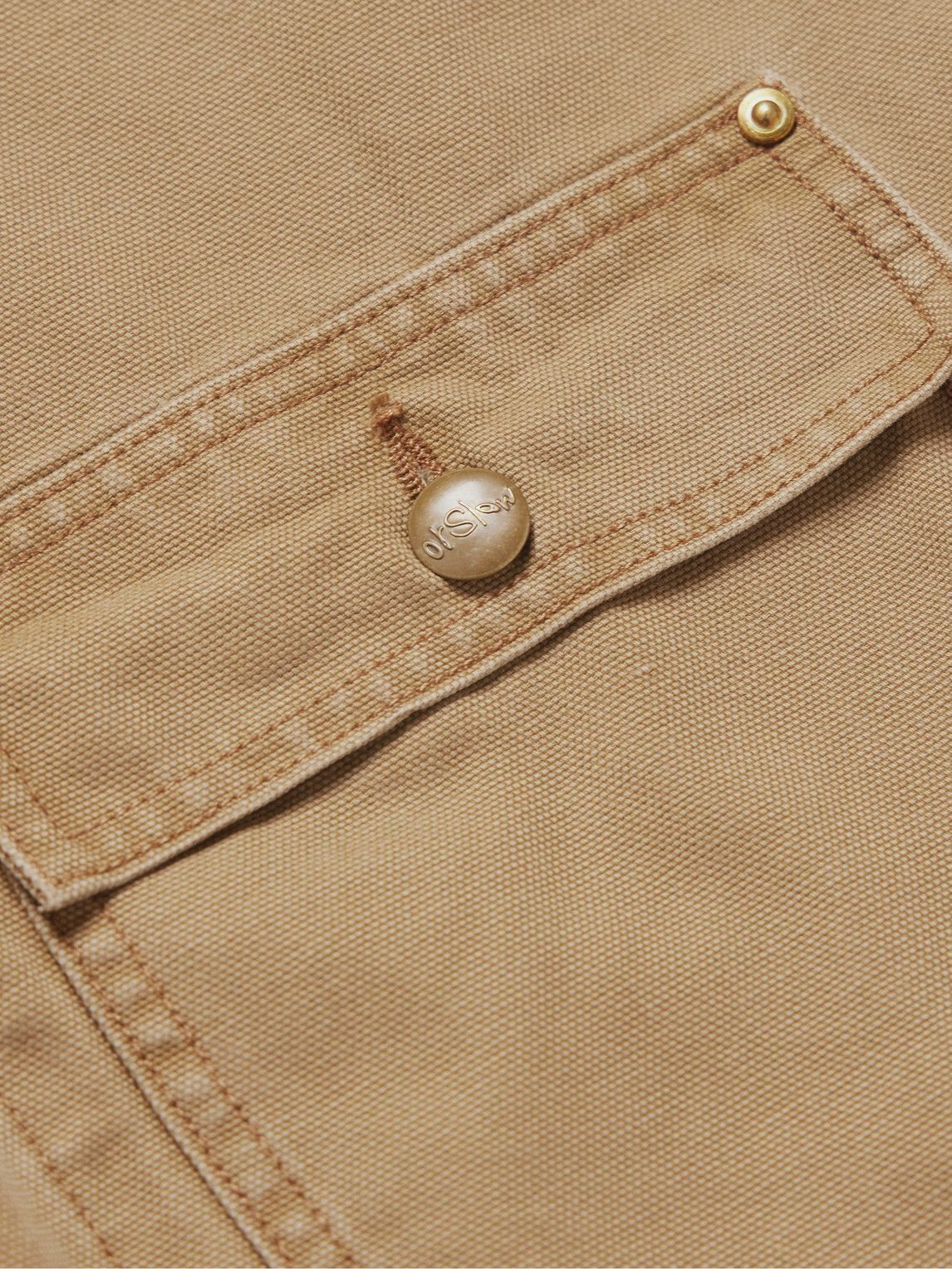 OrSlow - Corduroy-Trimmed Cotton-Canvas Chore Jacket - Brown