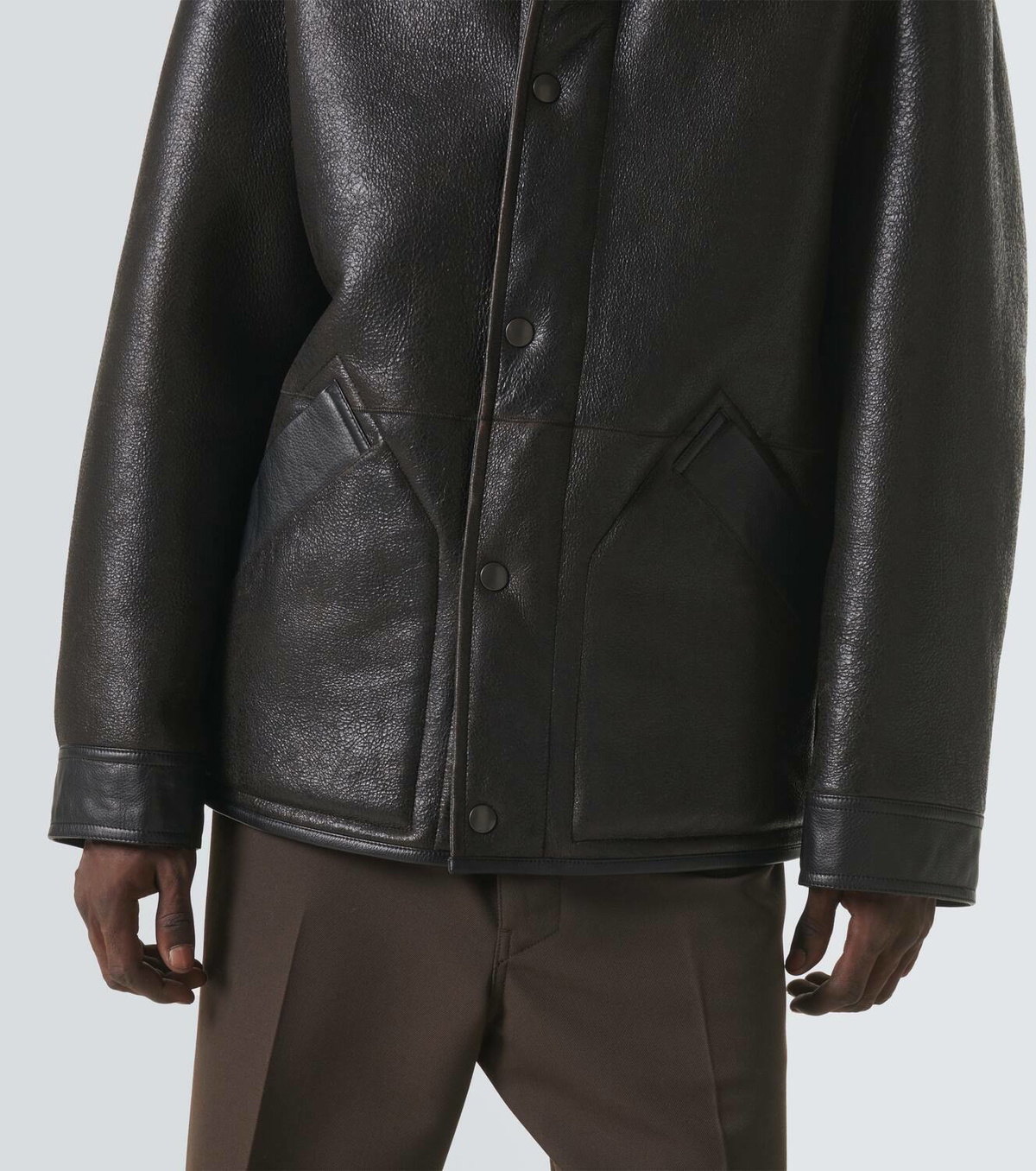 【関税込み】LEMAIRE ジャケット LEMAIRE レザージャケット | ブラック | FARFETCH JP