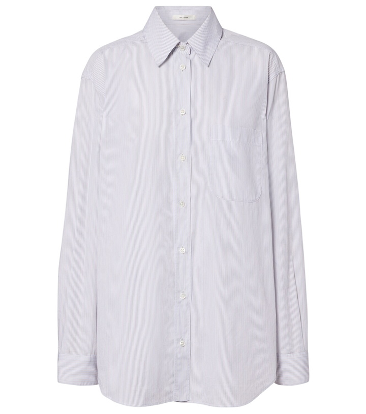 Photo: The Row Gavina pinstriped cotton poplin shirt