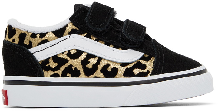 Photo: Vans Baby Black & Gold Leopard Old Skool V Sneakers