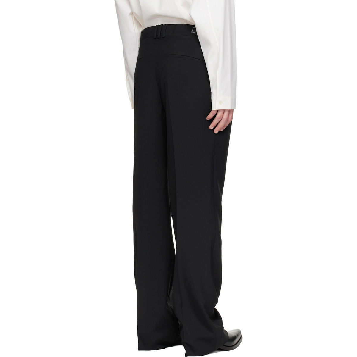 BALMAIN Black Wool Trousers