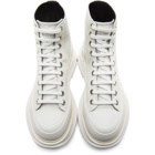 Alexander McQueen White Suede Tread Slick High Sneakers