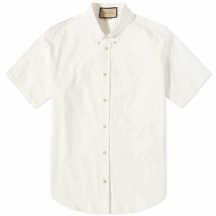 Photo: Gucci Men's Twinsburg Runway Ripstop Shirt in Off White