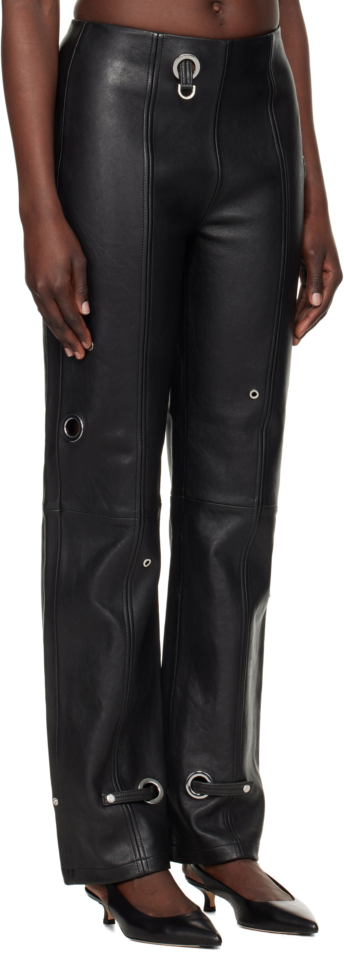Saks Potts Black Bonnie Leather Pants