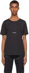 Saint Laurent Black Rive Gauche Logo T-Shirt