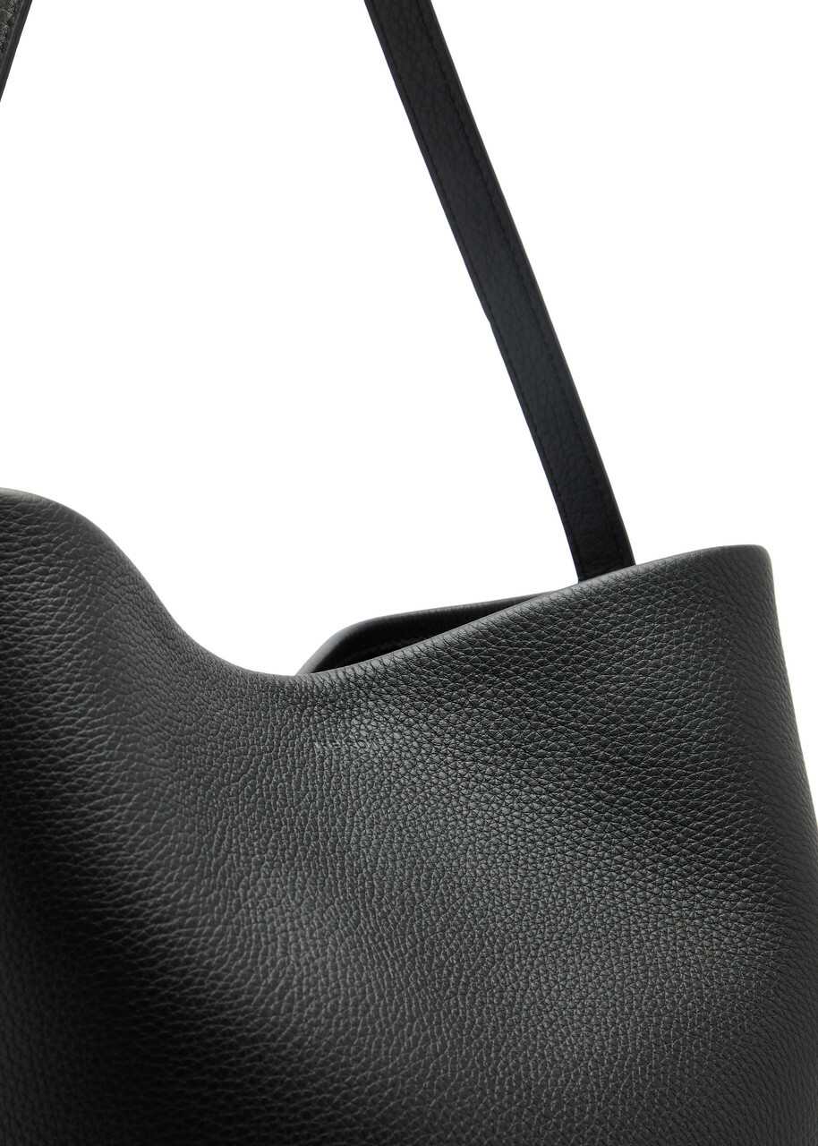 The Row Park Large Leather Tote - Black - One Size