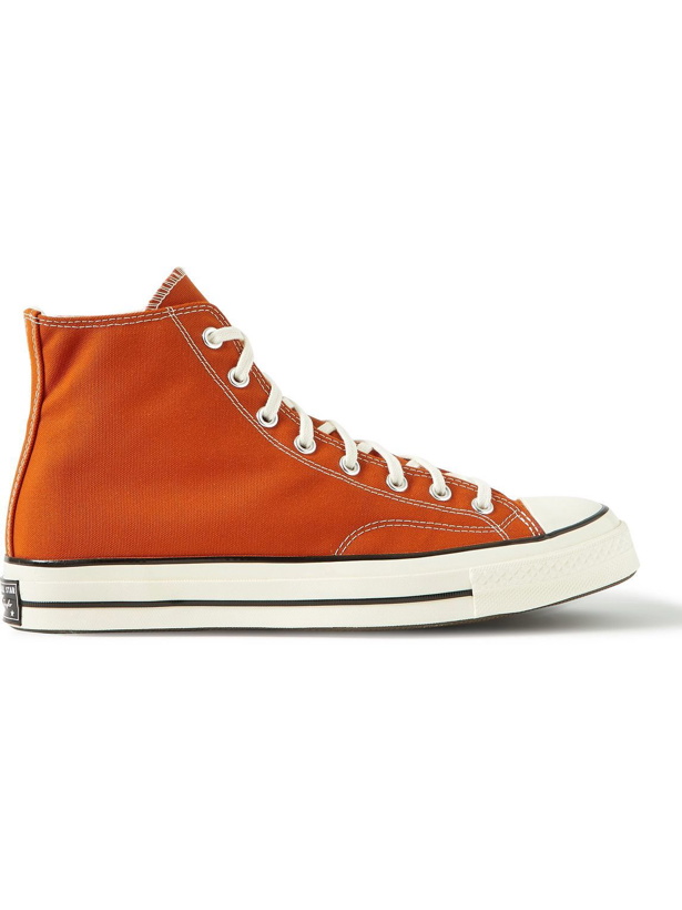 Photo: Converse - Chuck 70 Recycled Canvas High-Top Sneakers - Orange
