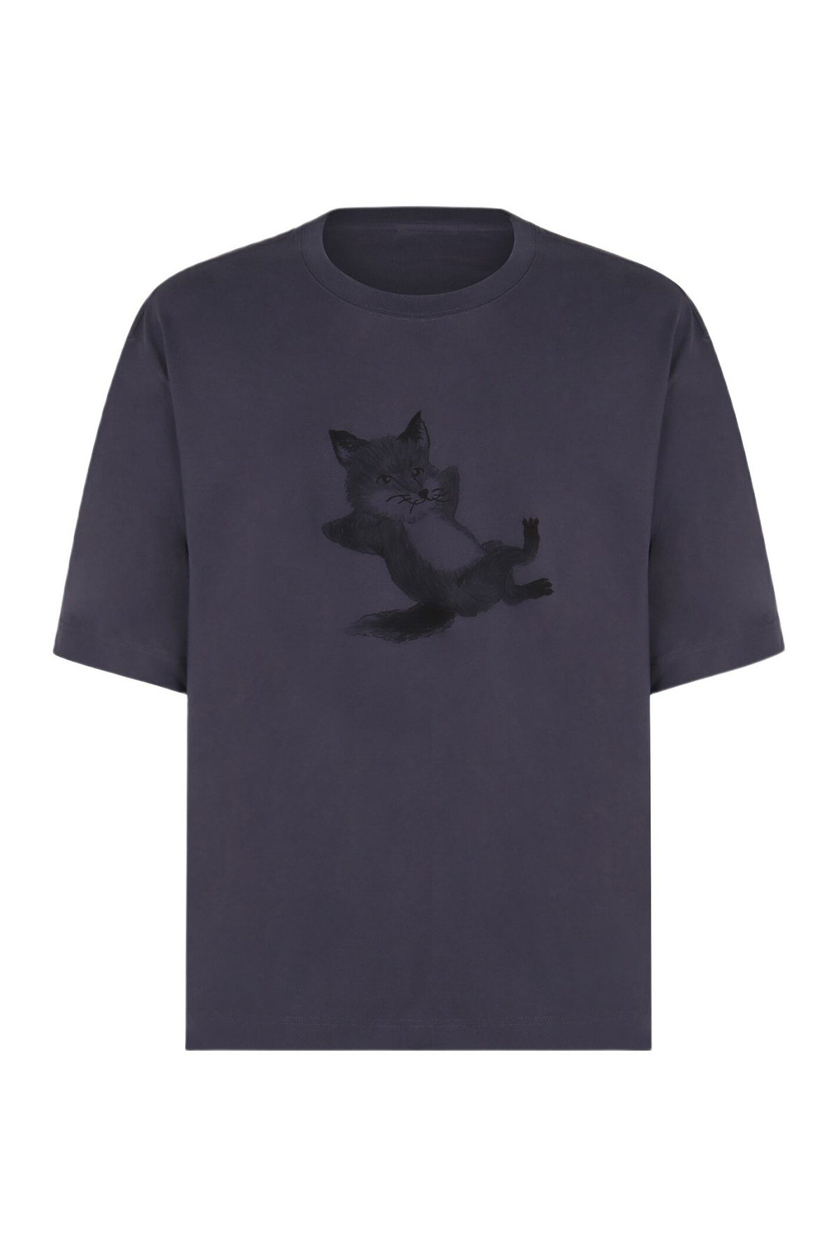 Maison Kitsuné Gray Crafted Daisy Oversize T-shirt Maison