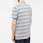Thom Browne Men's Striped Ringer T-Shirt in Tonal Grey