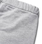 Balmain - Slim-Fit Tapered Logo-Jacquard Loopback Cotton-Blend Jersey Sweatpants - Gray