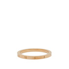 Maison Margiela Men's Embossed Number Logo Slim Band Ring in Gold