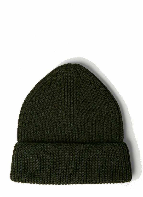 Photo: Ribbed Beanie Hat in Dark Green