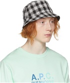 A.P.C. Black & White Mark Bucket Hat