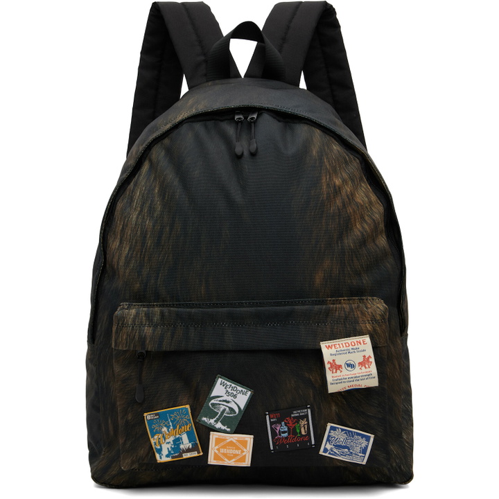 Photo: We11done Brown Fur Printed Backpack
