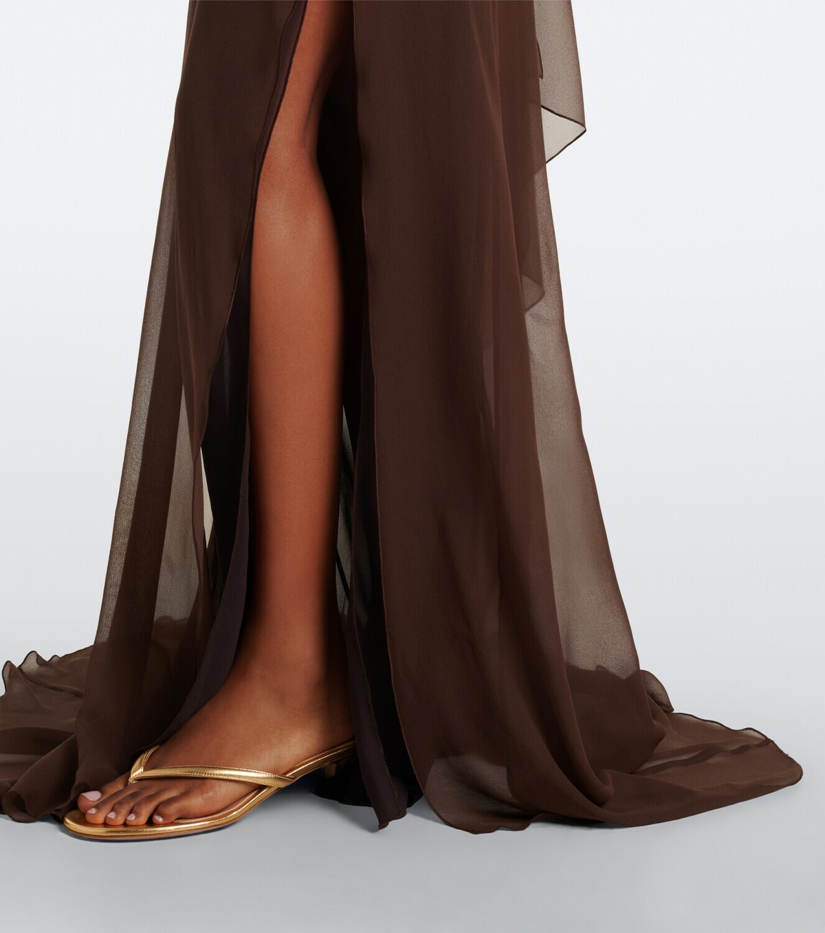 Blumarine Scarf-detail draped gown