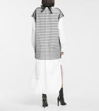 Dries Van Noten - Striped mesh tie-neck top