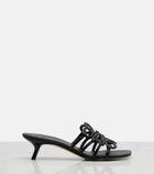 Loewe Petal Anagram leather mules